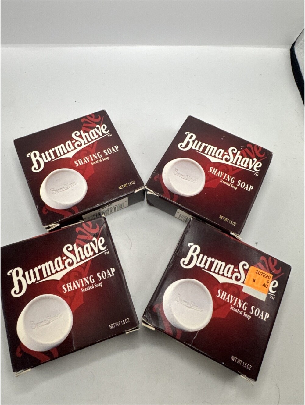 Burma-Shave Shaving Soap 1.5 Oz Lot Of 4 Mens Scented Bar Face USA Wet Shave NOS